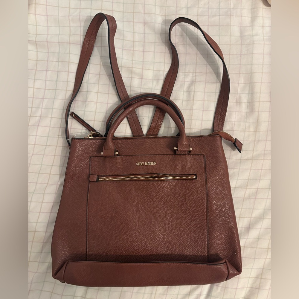 Steve Madden Tan Leather Backpack